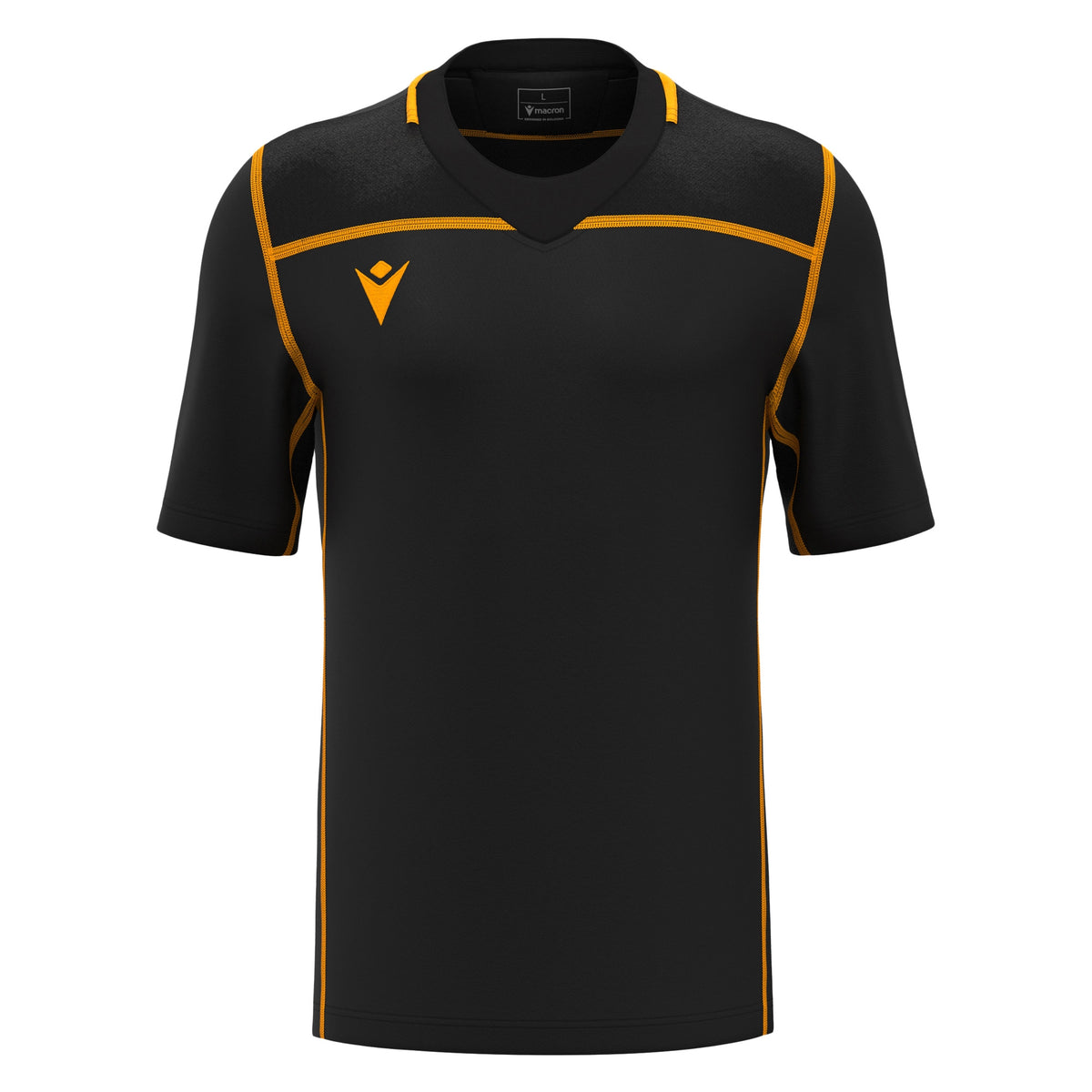 Macron Peridot Rugby Shirt - Black/Amber