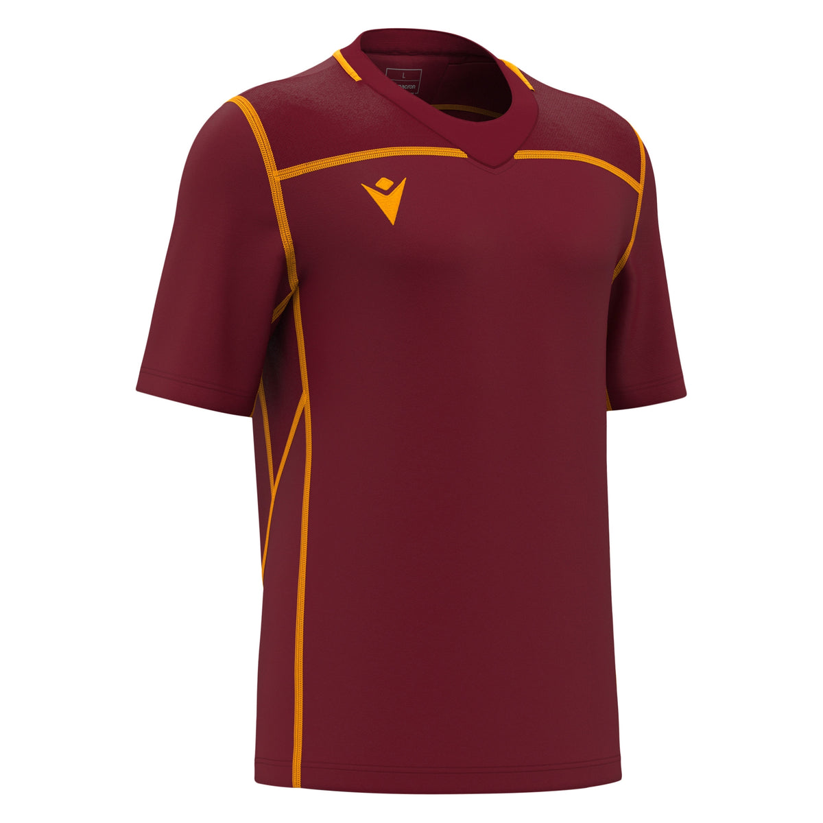 Macron Peridot Rugby Shirt - Cardinal/Amber