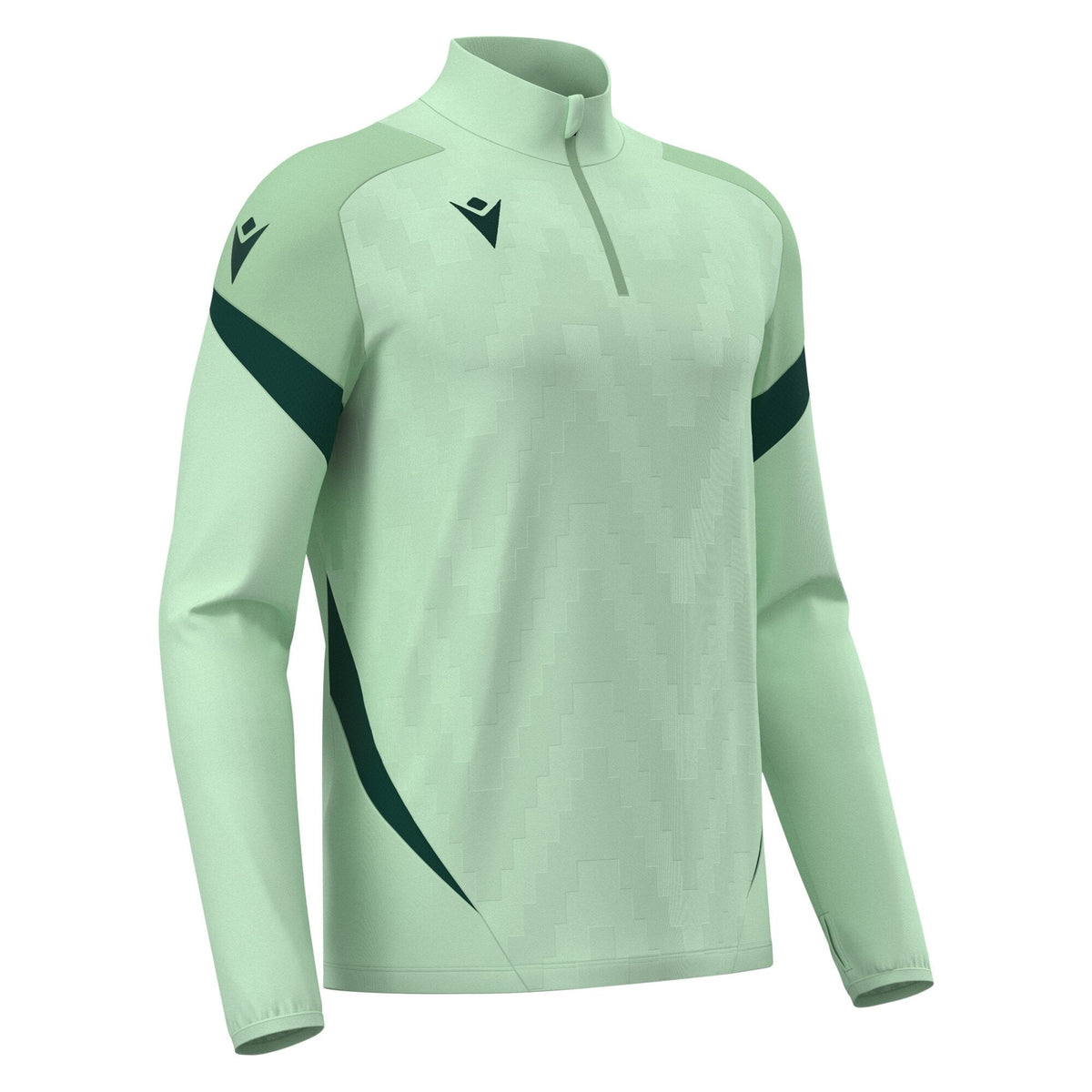 Macron Starfall 1/4 Zip Jersey - Mint/Bottle Green - main