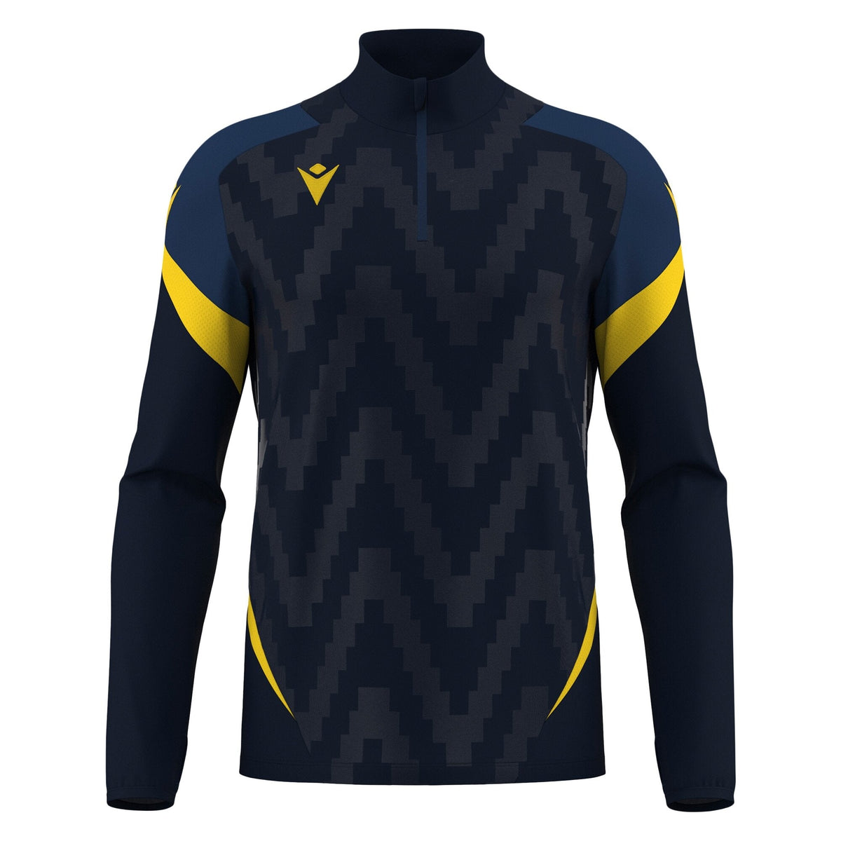 Macron Starfall 1/4 Zip Jersey - Navy/Yellow - view-10