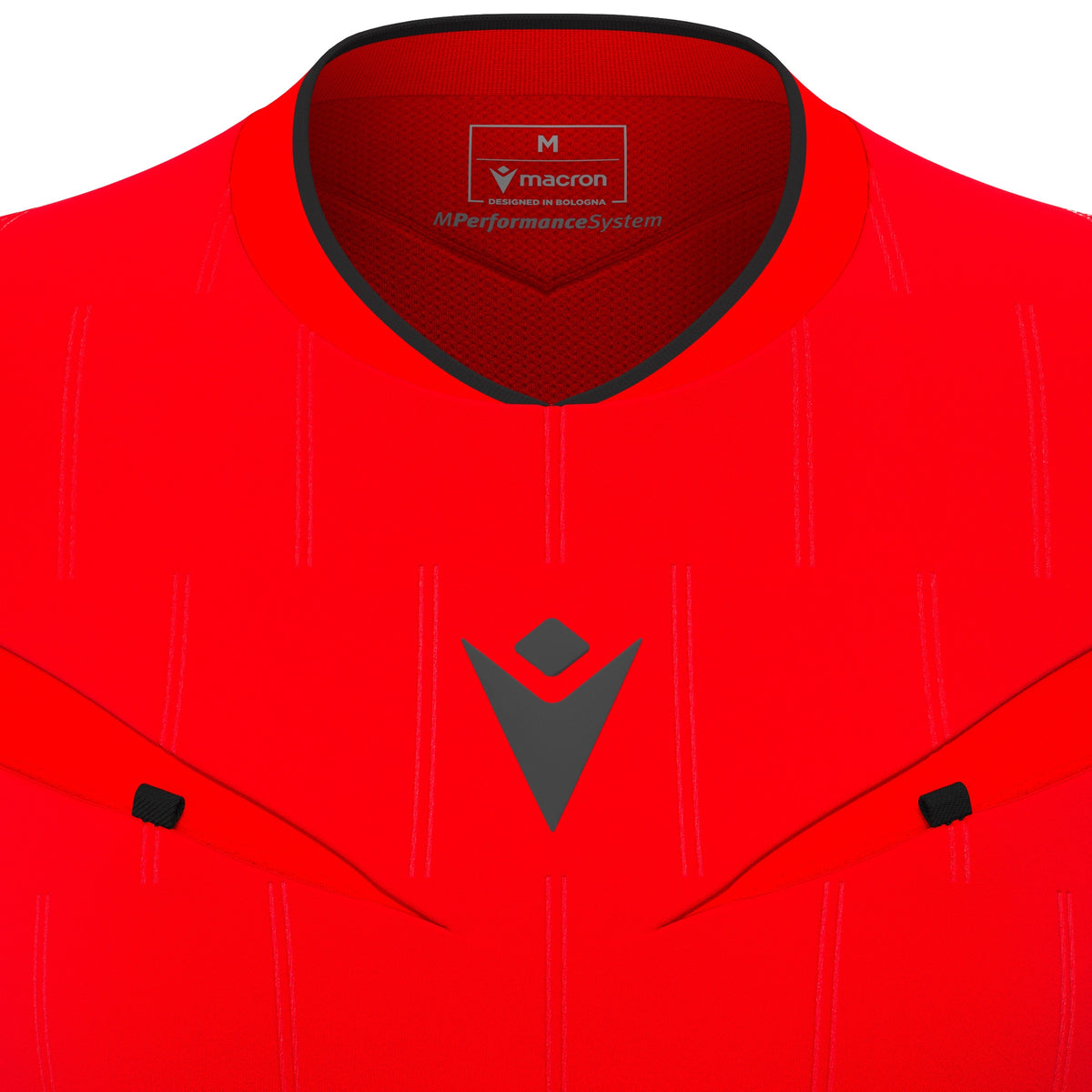 Macron Tess Eco Referee Long Sleeve Shirt - Bright Red/Black