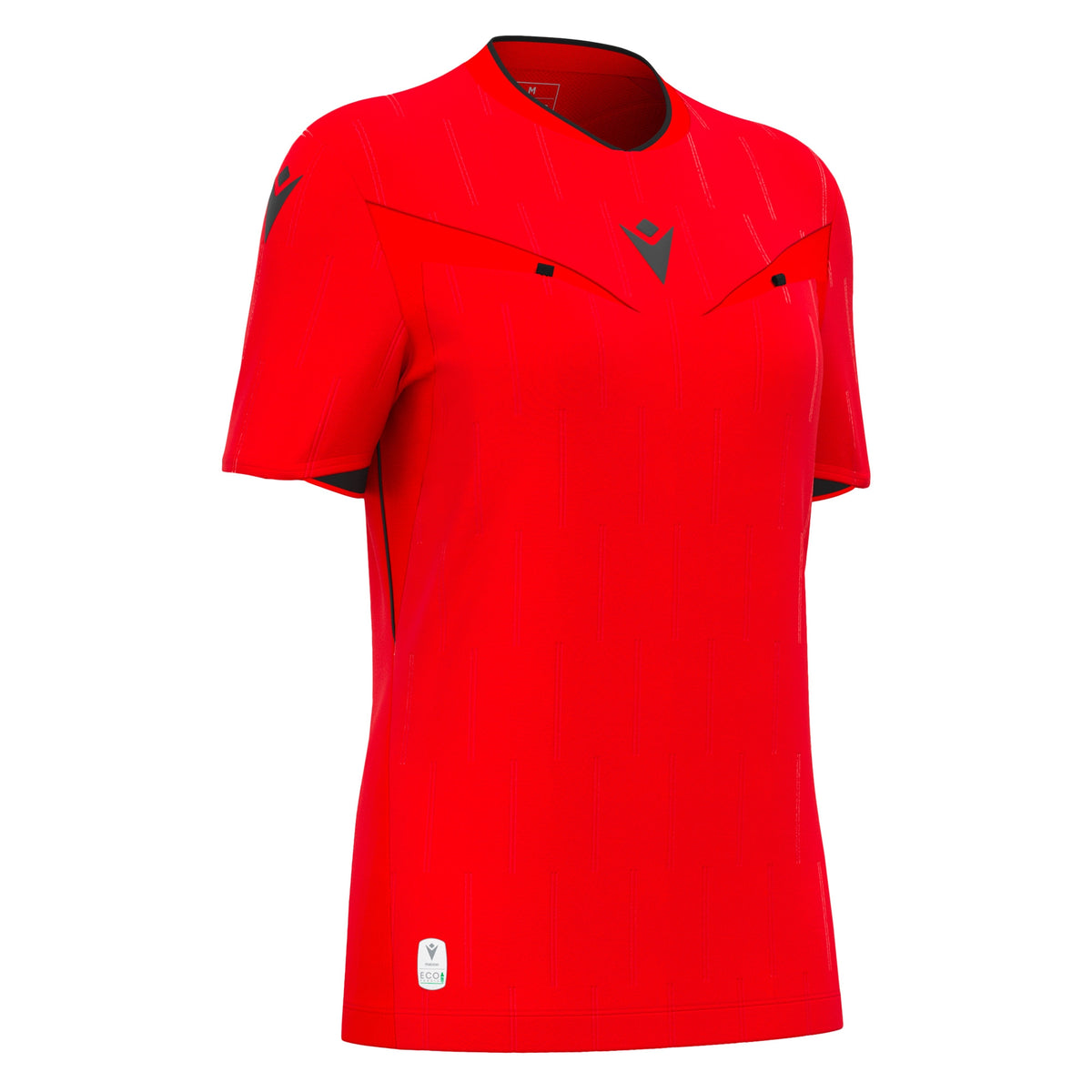 Macron Tess Eco Referee Shirt - Bright Red/Black