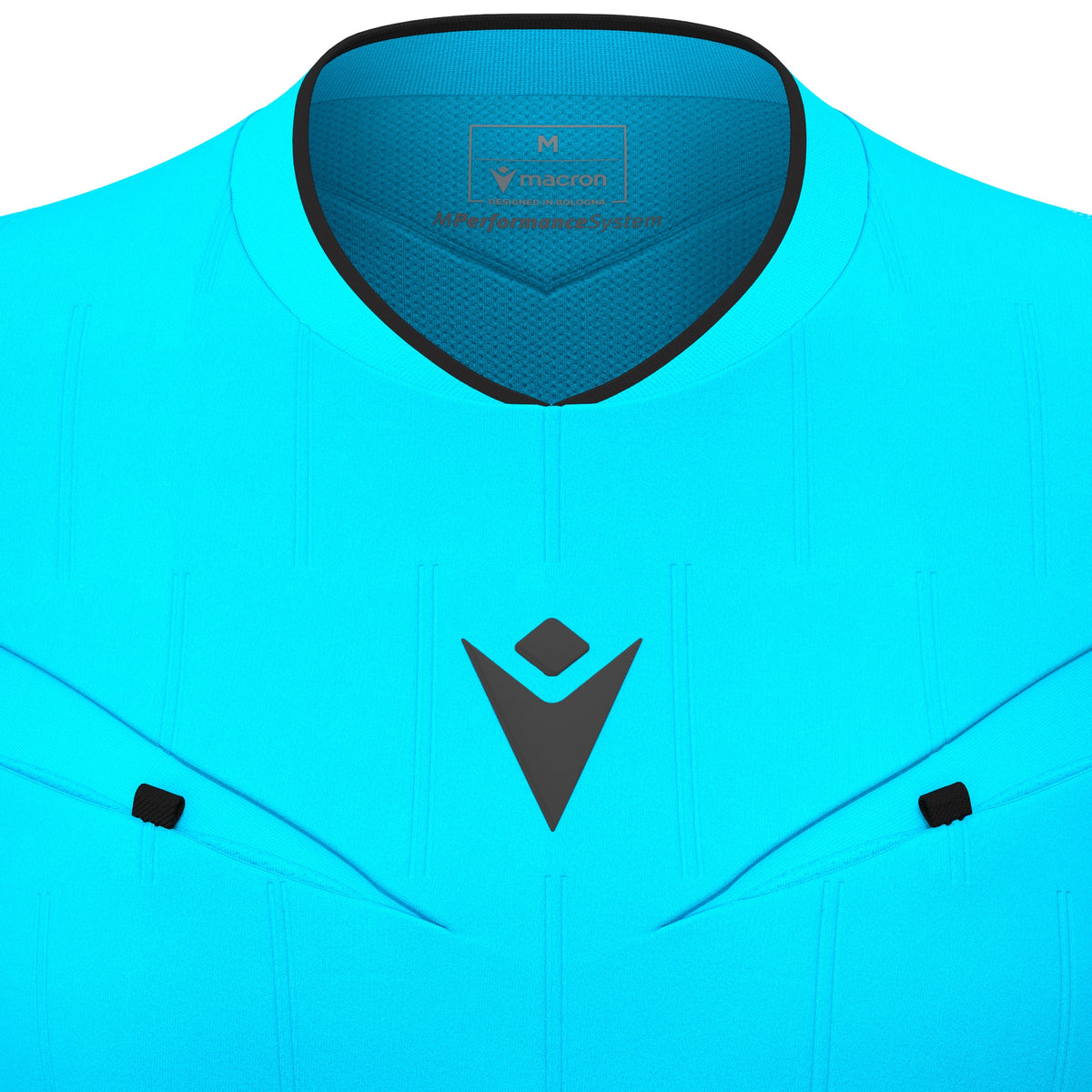 Macron Tess Eco Referee Shirt - Neon Sky/Black