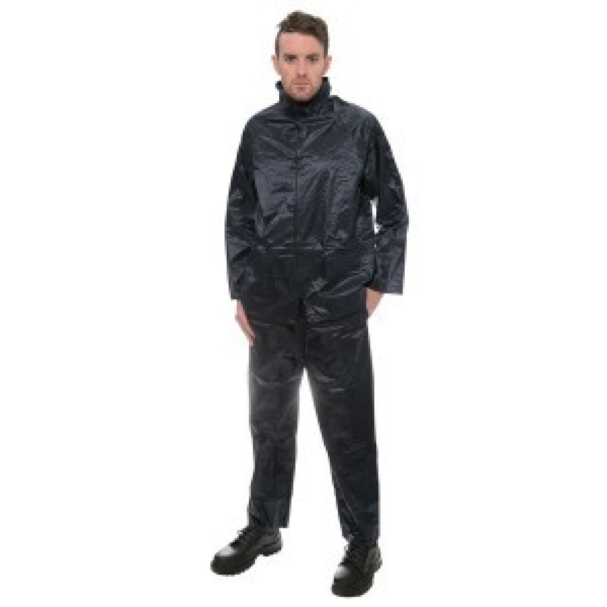 Cottonmount Nylon PVC Waterproof Rainsuit Navy, front view