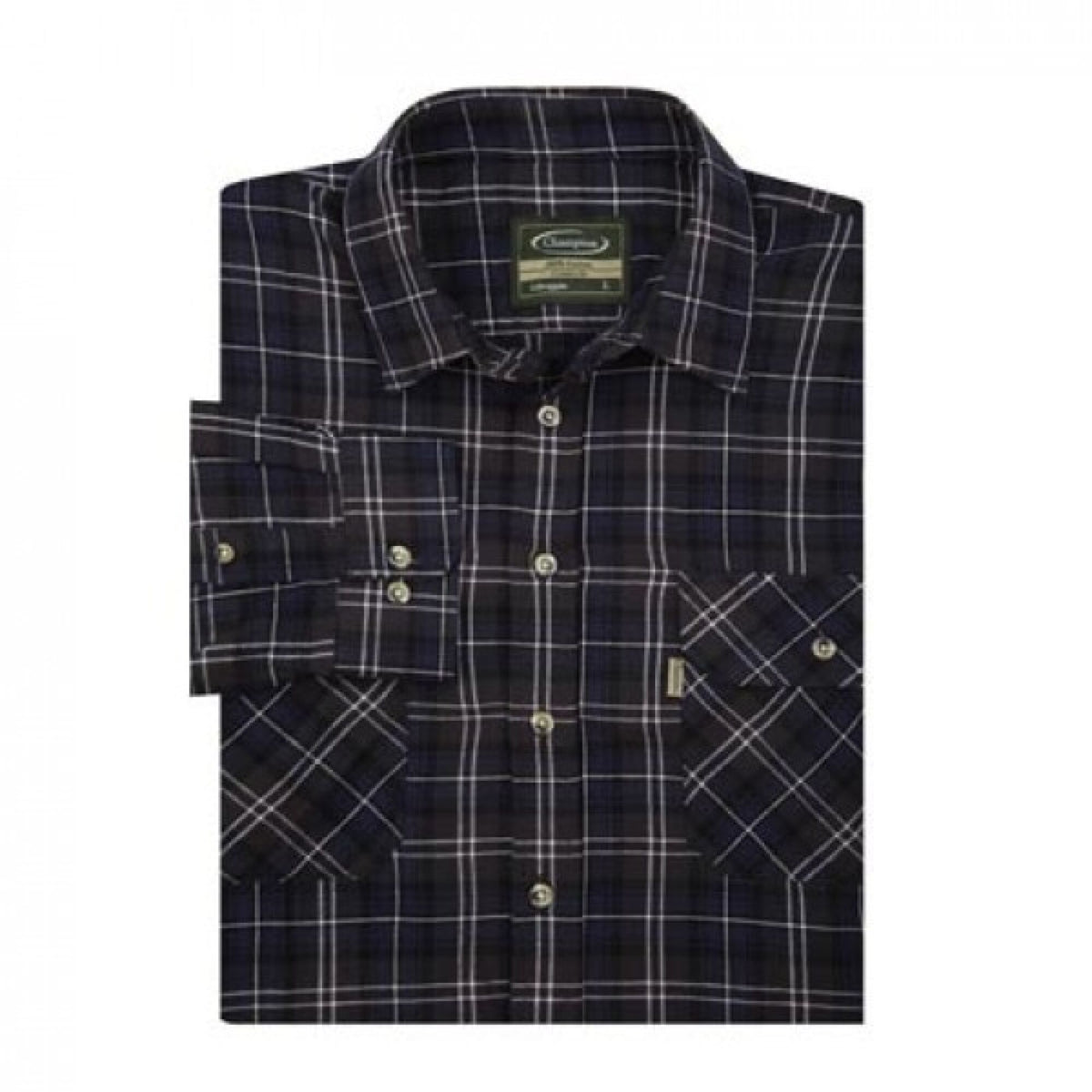 Champion Kilbeggan Cotton Long-Sleeved Shirt Blue, front view