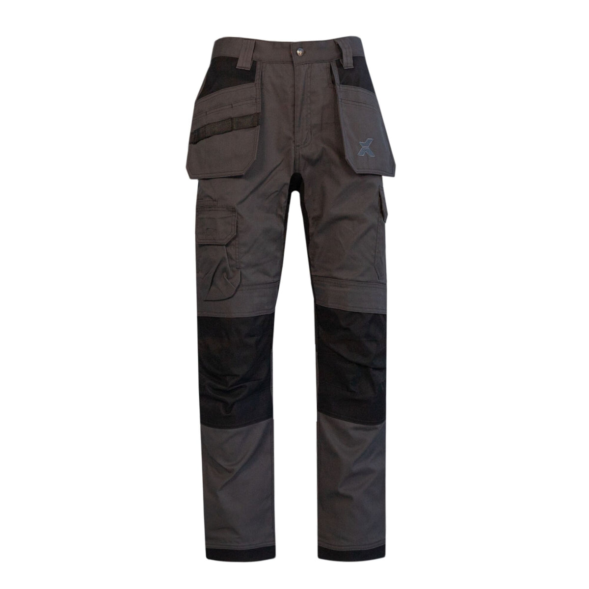 Xpert Core Stretch Work Trouser Grey/Black, front view