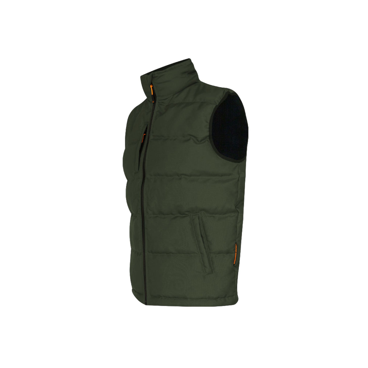 Xpert Core Padded Work Bodywarmer Green, front view