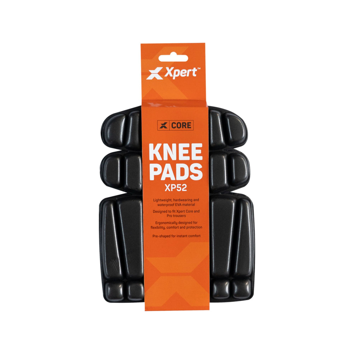 Xpert Core Work Knee Pads Black, front view