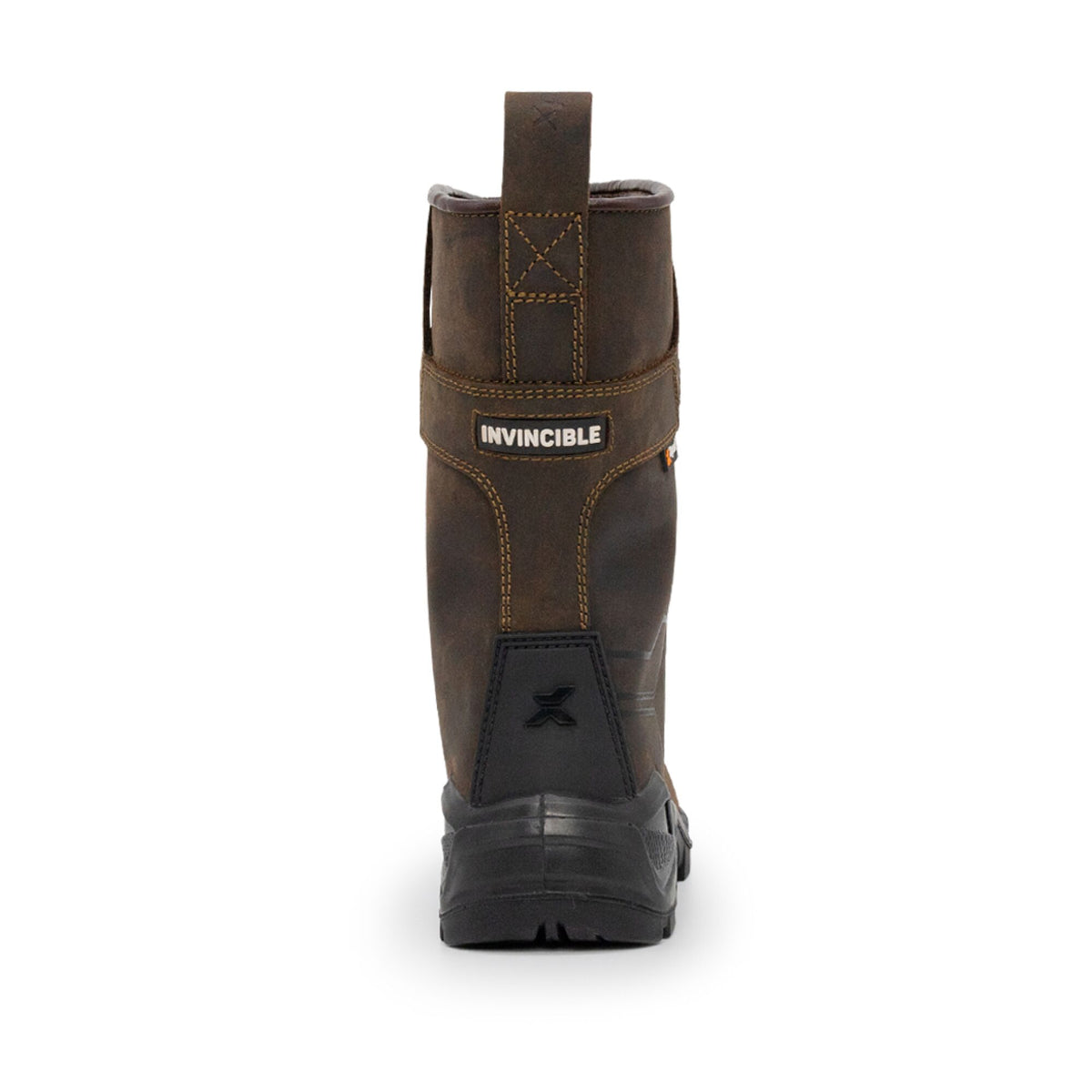 Xpert Invincible S3 Safety Waterproof Rigger Boot Brown, front view