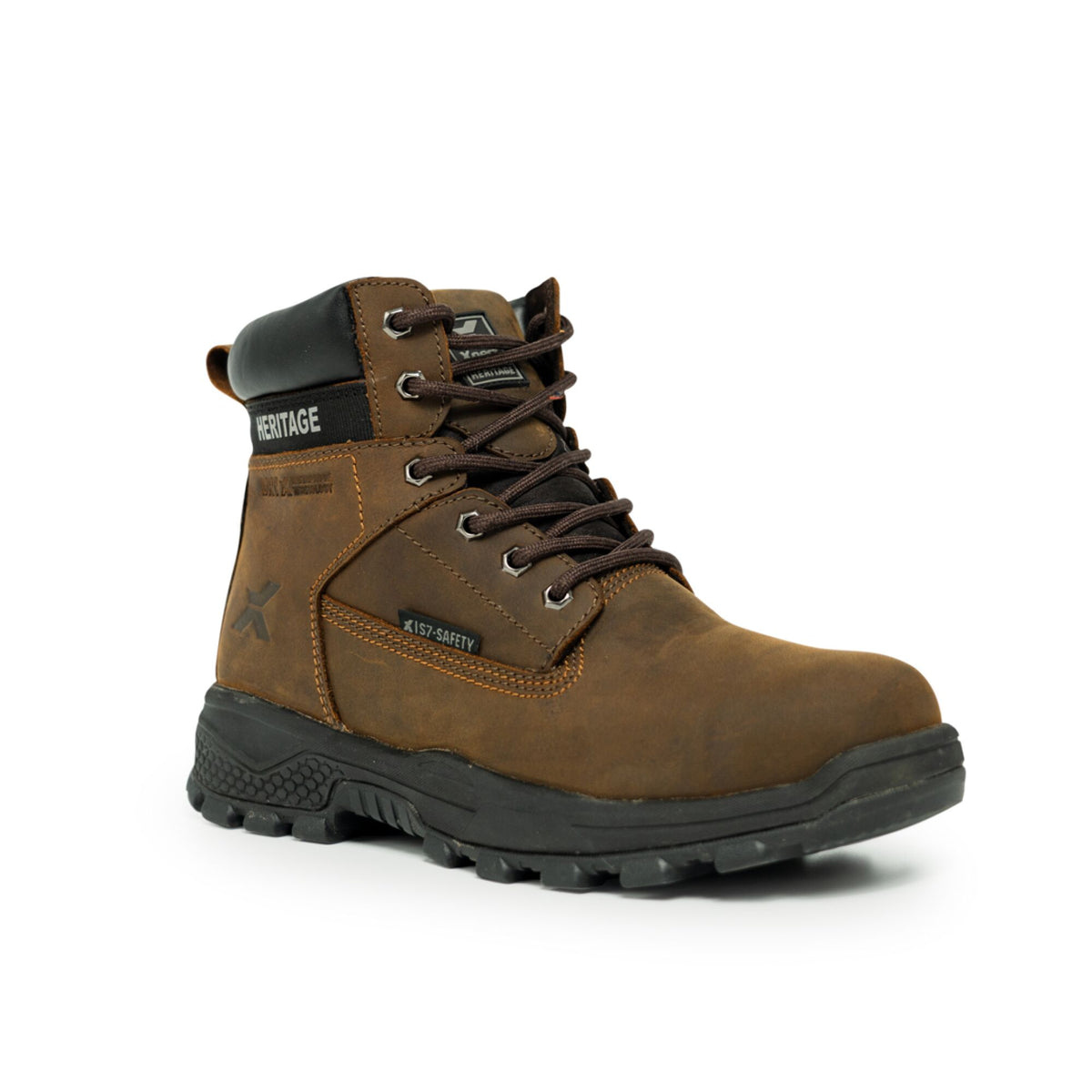 Xpert Heritage Legend Waterproof S7L Safety Boot Brown, front view