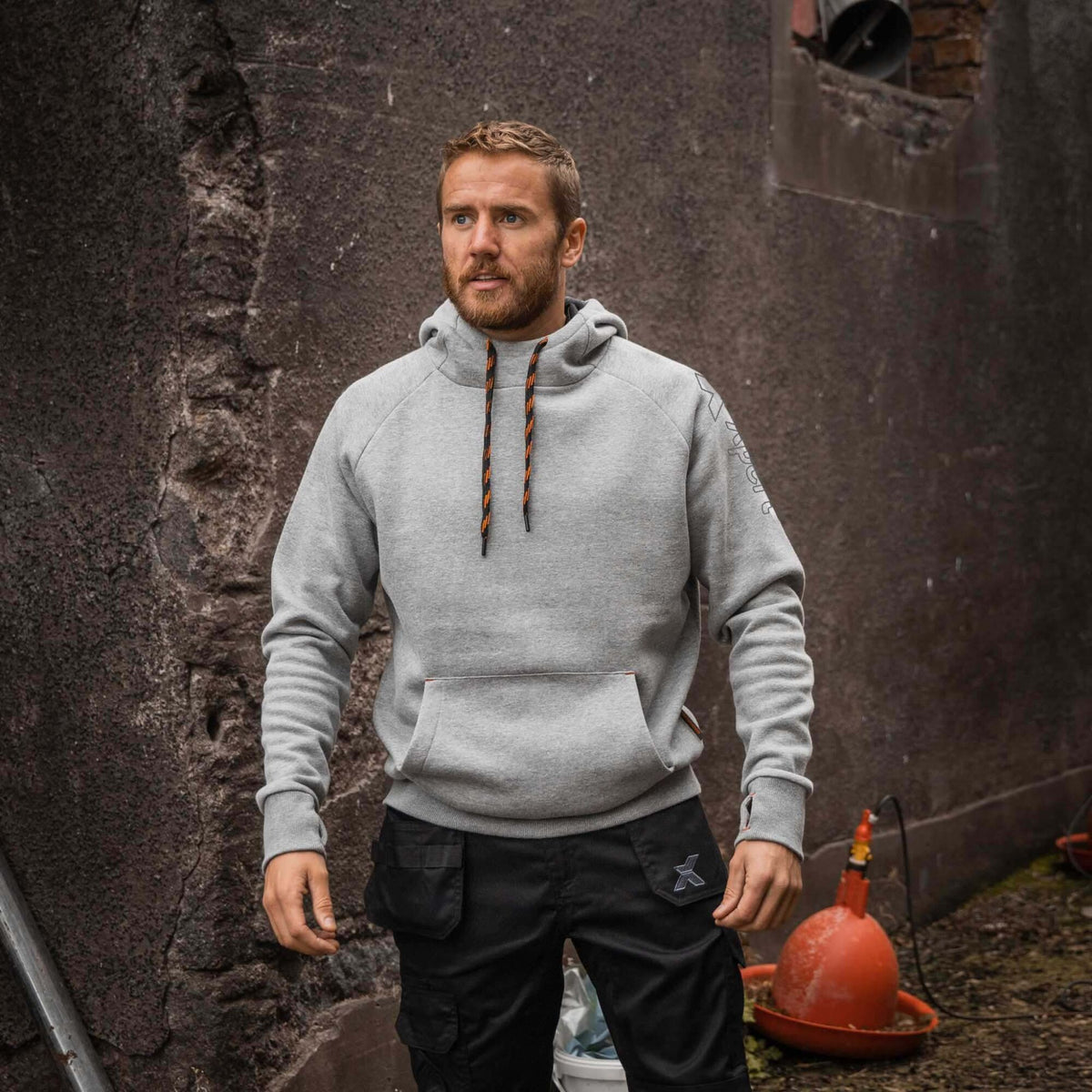Xpert Pro Pullover Hoodie Grey Marl, front view