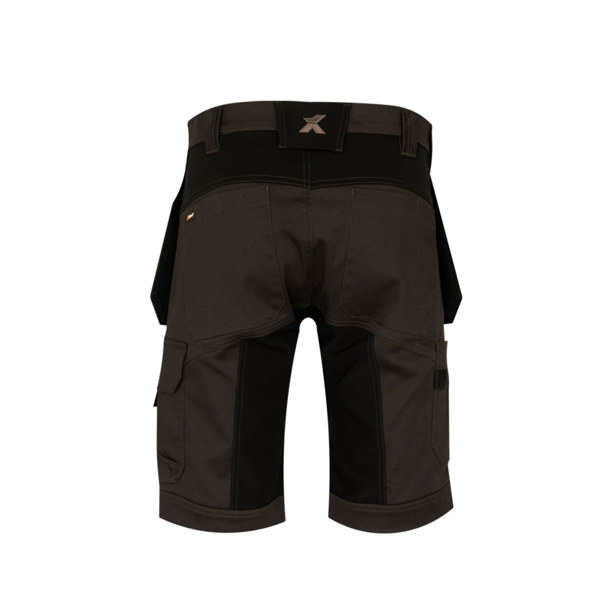 Xpert Pro Stretch+ Holster Pocket Work Shorts Grey/Black, front view