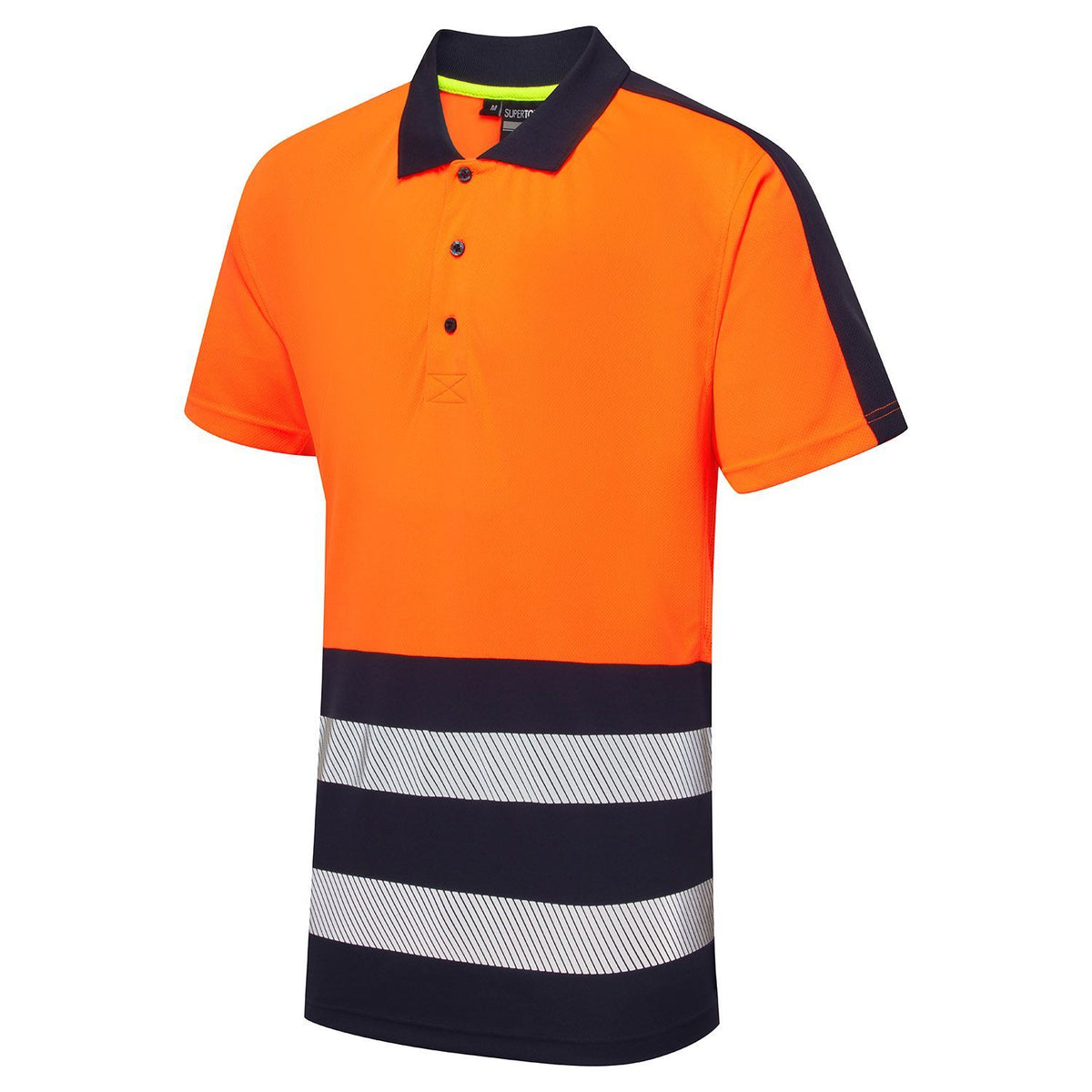 Supertouch Blue Sphere - Essentials Hi-Vis Eco Coolair Orange Polo Shirt, main product image