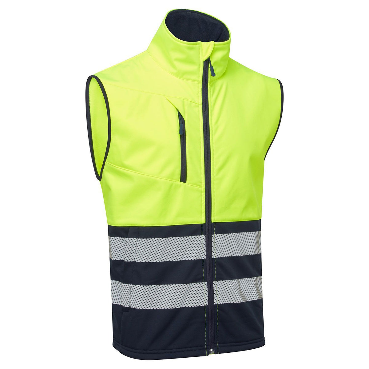 Supertouch Blue Sphere - Essentials Hi Vis Eco Coolair Yellow Softshell Gilet, image 2