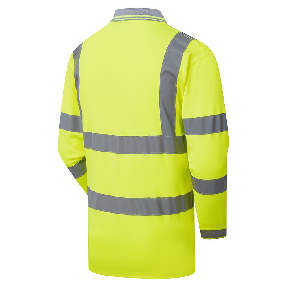 Supertouch - Hi Vis Long Sleeve Bird Eye Polo Shirt, image 2