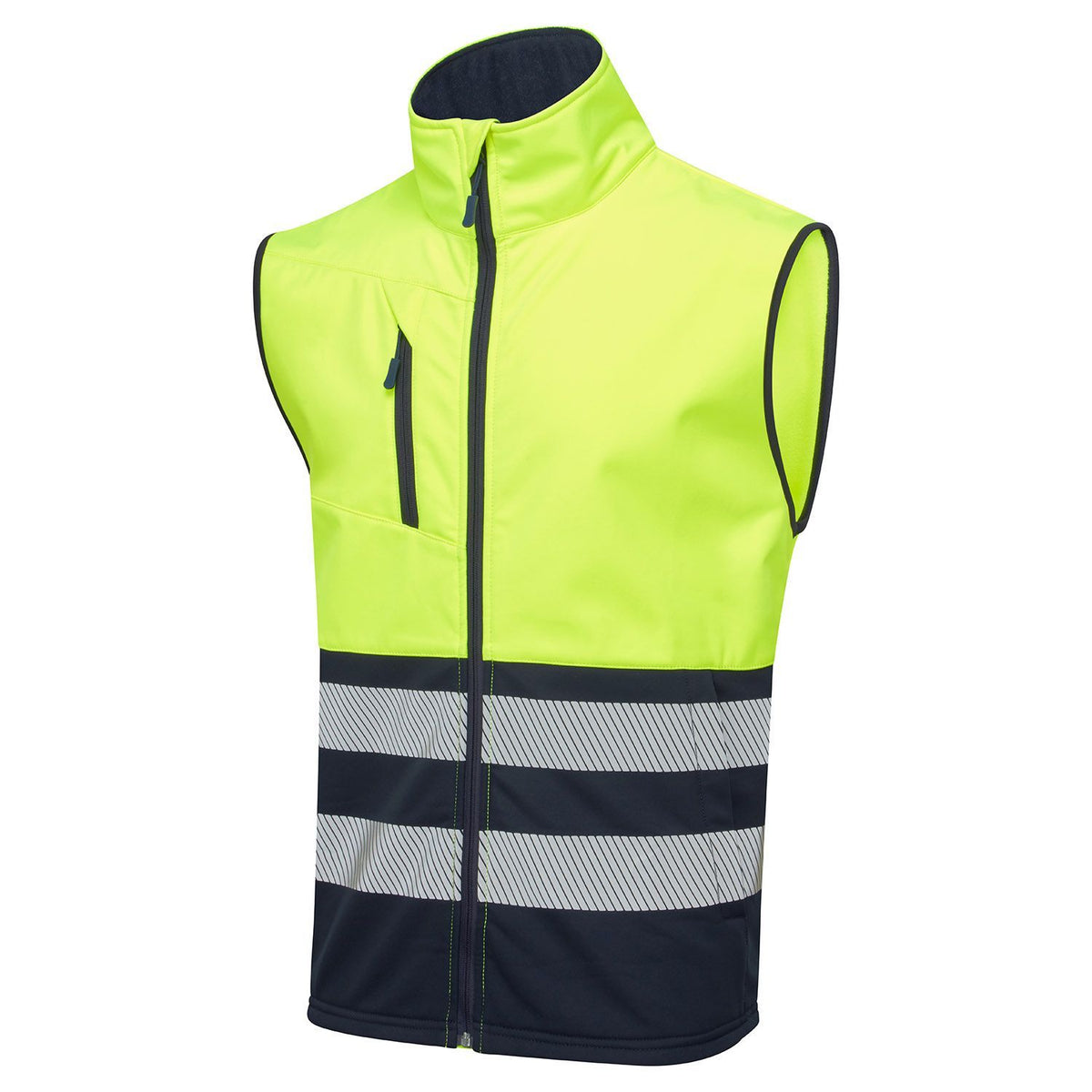 Supertouch Blue Sphere - Essentials Hi Vis Eco Coolair Yellow Softshell Gilet, main product image