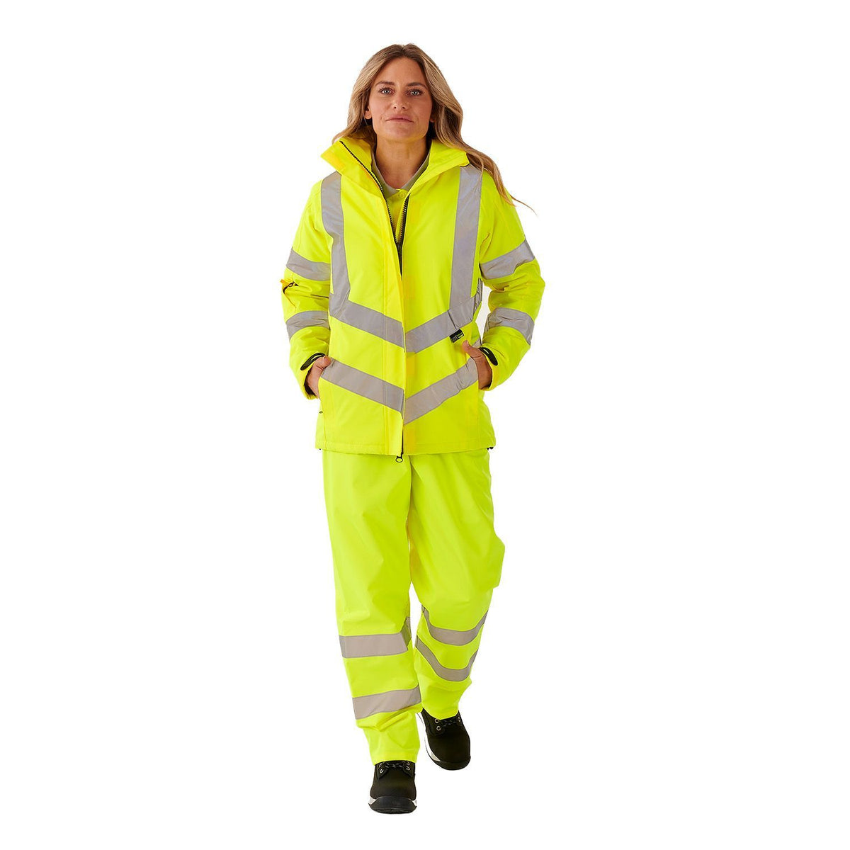 Supertouch - Ladies Hi Vis Yellow Kamela Padded Jacket, image 3