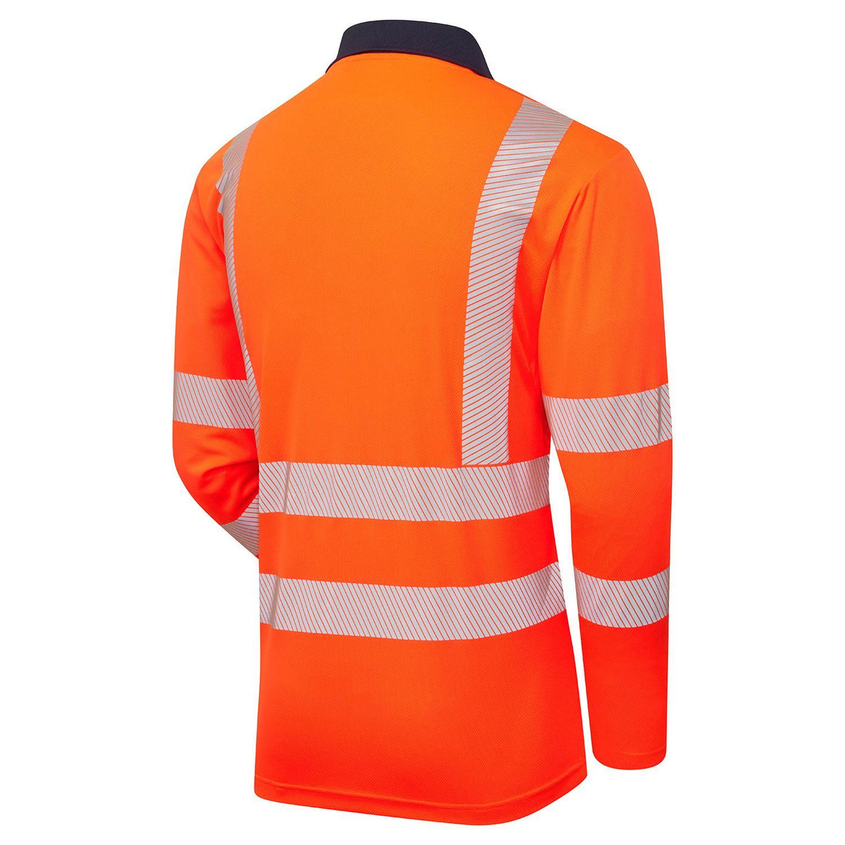 Supertouch Blue Sphere - Essentials Hi-Vis Eco CoolMax Orange Long Sleeve Polo, image 3