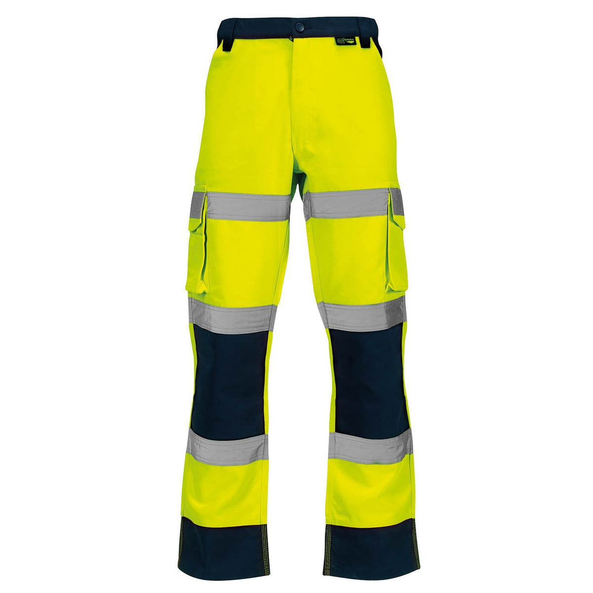 Supertouch Hi-Vis 2 Tone Yellow Combat Trousers, main product image