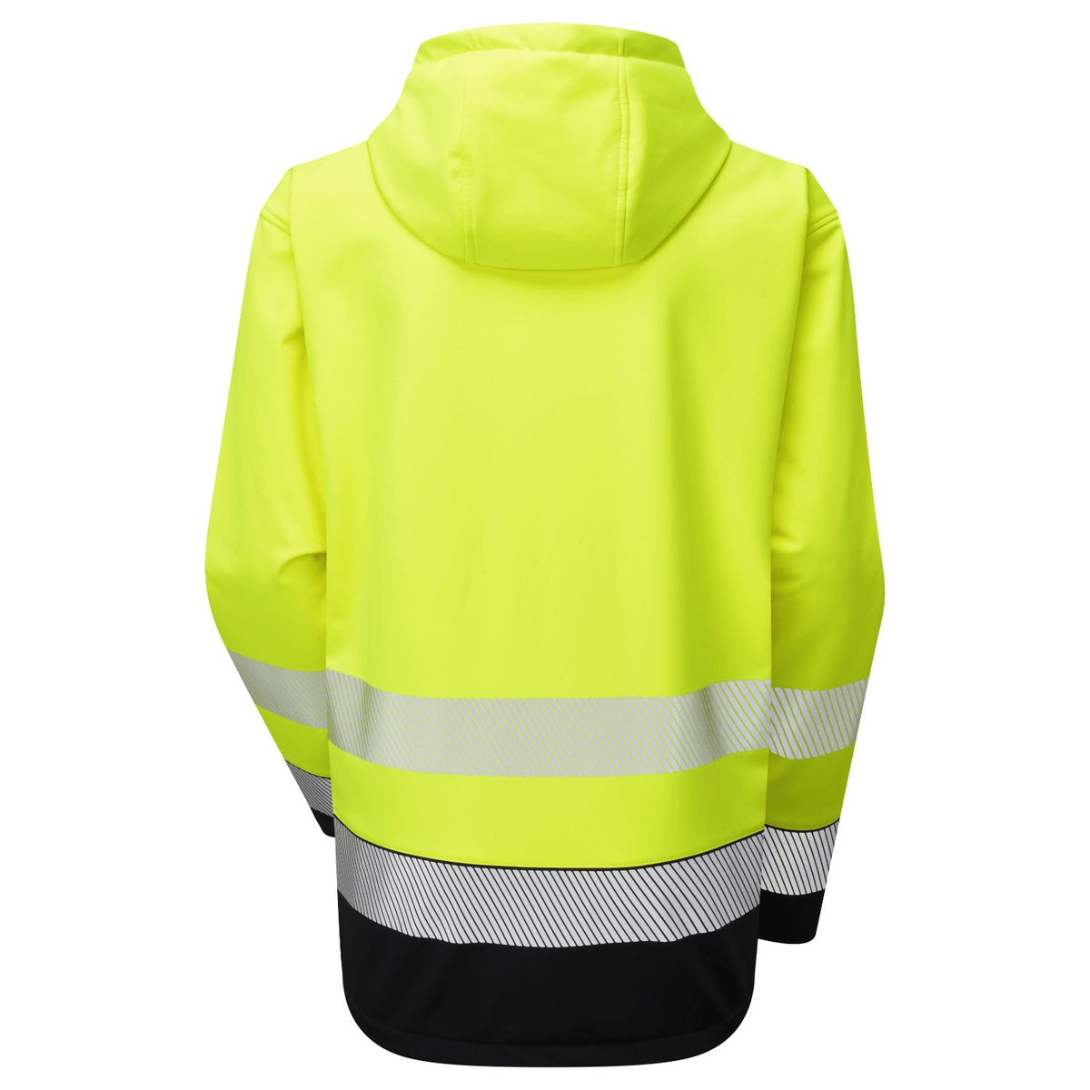 Supertouch Blue Sphere - Essentials Hi-Vis Eco Yellow/Navy Hooded Softshell Jacket, image 2