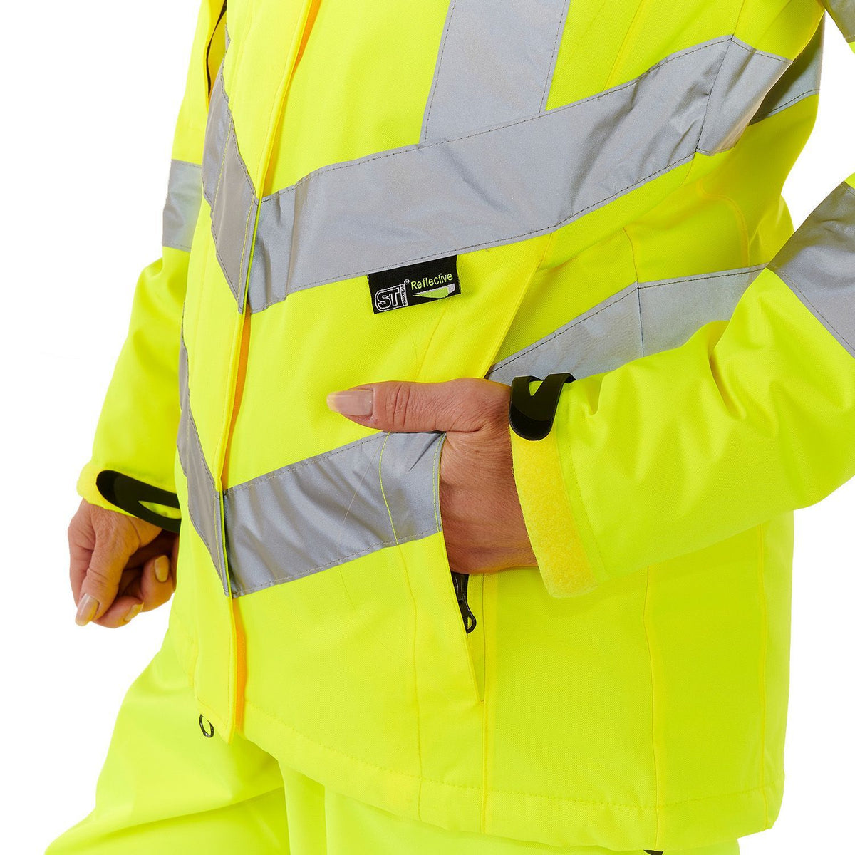 Supertouch - Ladies Hi Vis Yellow Kamela Padded Jacket, image 6