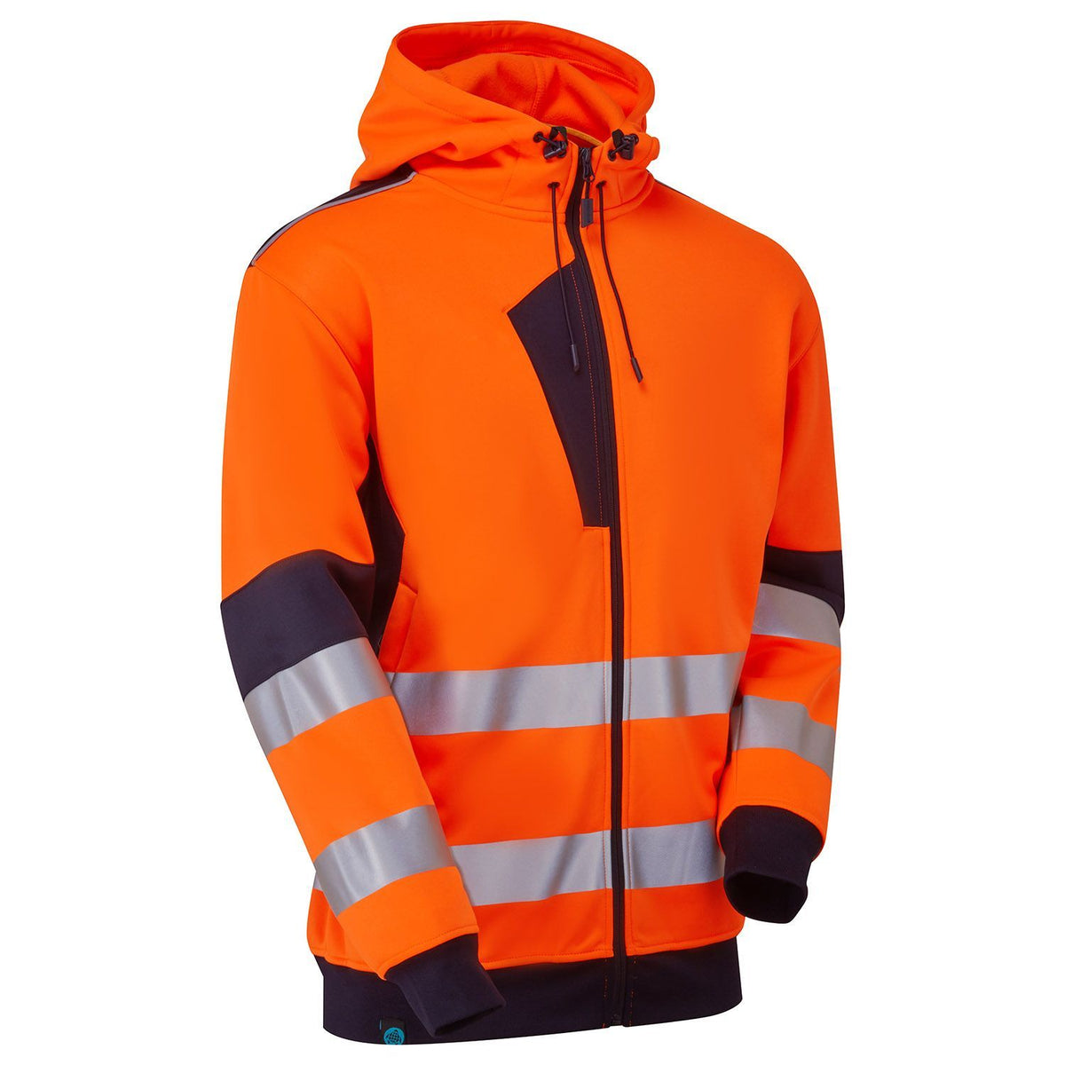 Supertouch Blue Sphere - System Hi-Vis Eco Zip Thru Orange Hoodie, main product image