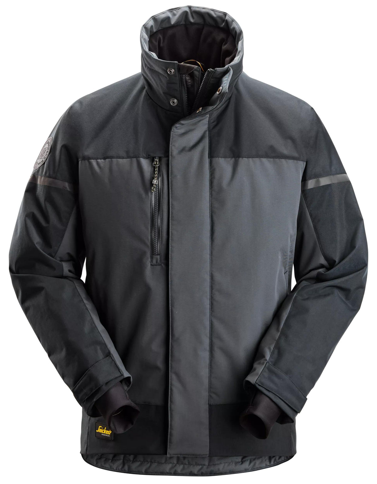 Snickers Workwear AllroundWork, Insulated Jacket in Steel Grey/Dark Steel Grey