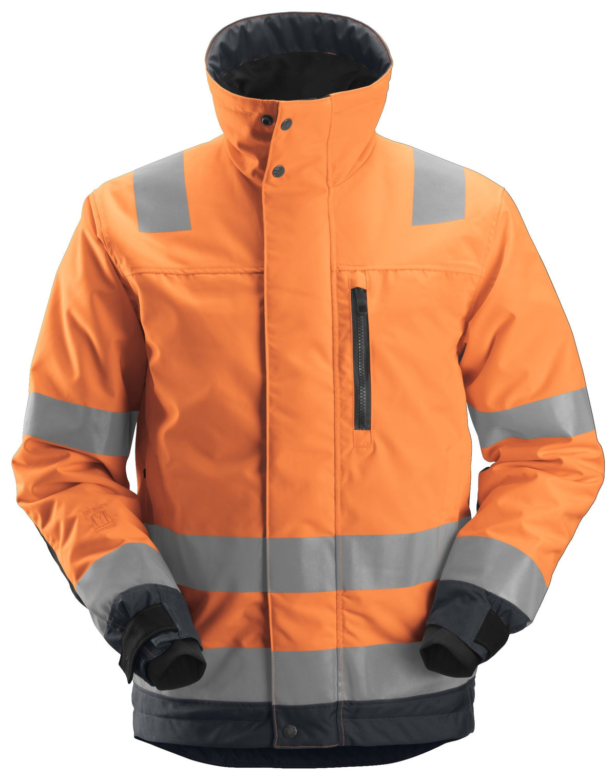 Snickers Workwear High-Vis Class 3, 37.5® Insulated Jacket in Hi-Vis Orange/Steel Grey