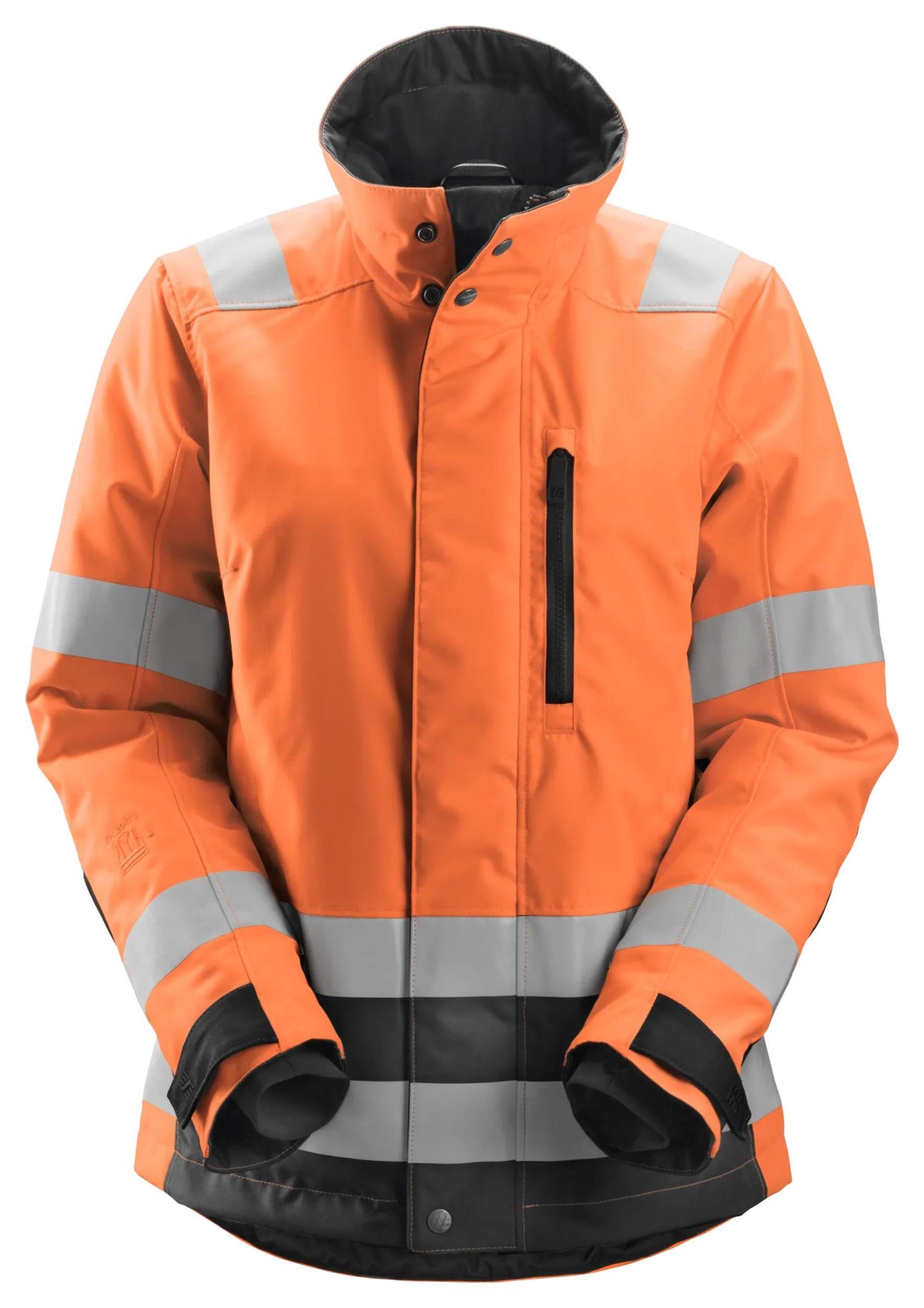 Snickers Workwear High-Vis Class 2/3, Women's 37.5® Insulated Jacket in Hi-Vis Orange/Black