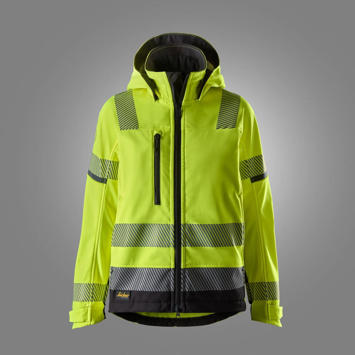 Snickers Workwear High-Vis Class 2/3 Women's Softshell Jacket in Hi-Vis Yellow/Black