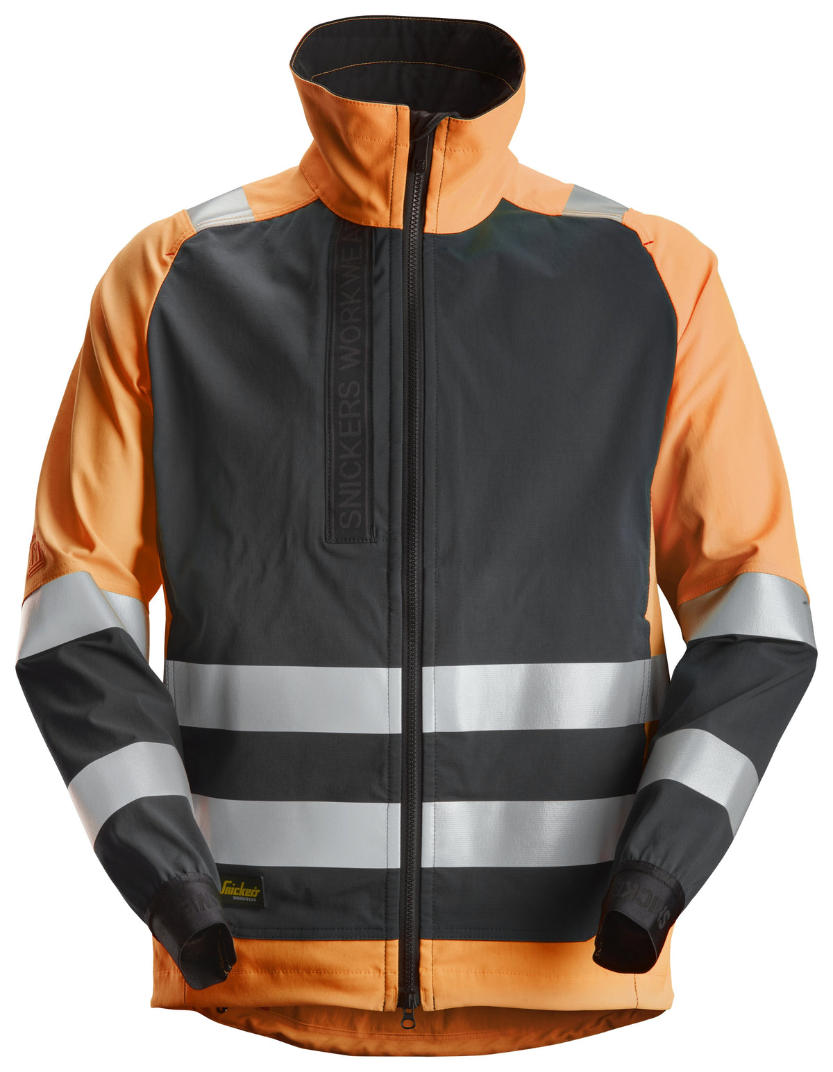 Snickers Workwear High-Vis Class 2 Unlined Jacket in Hi-Vis Orange/Black