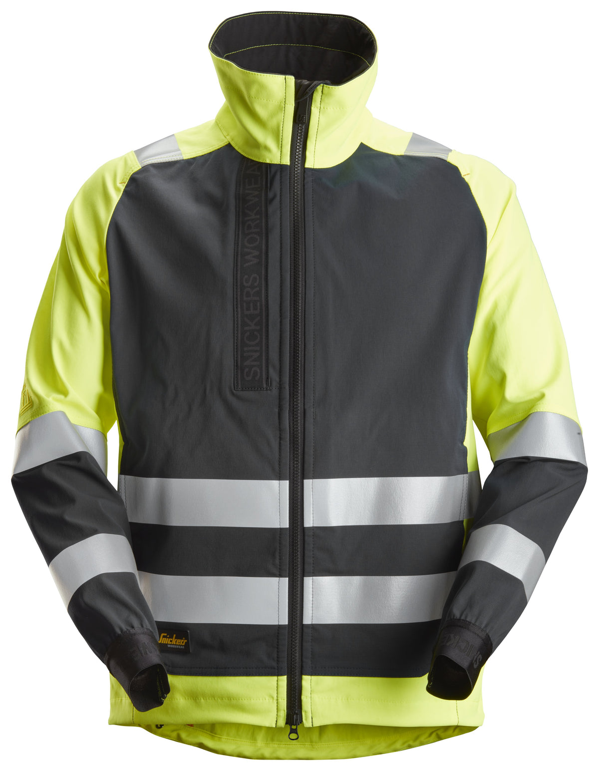 Snickers Workwear High-Vis Class 2 Unlined Jacket in Hi-Vis Yellow/Black