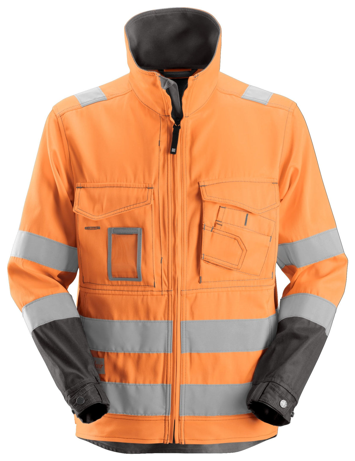 Snickers Workwear High-Vis Class 3 Jacket in Hi-Vis Orange/Muted Black