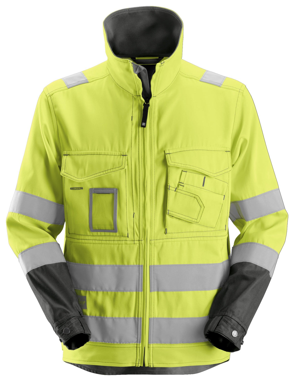 Snickers Workwear High-Vis Class 3 Jacket in Hi-Vis Yellow/Muted Black