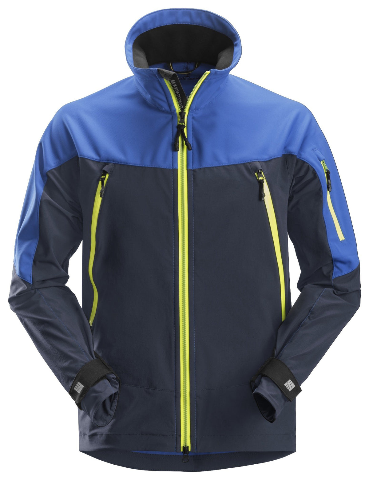 Snickers Workwear FlexiWork, Softshell Stretch Jacket in True Blue/Navy