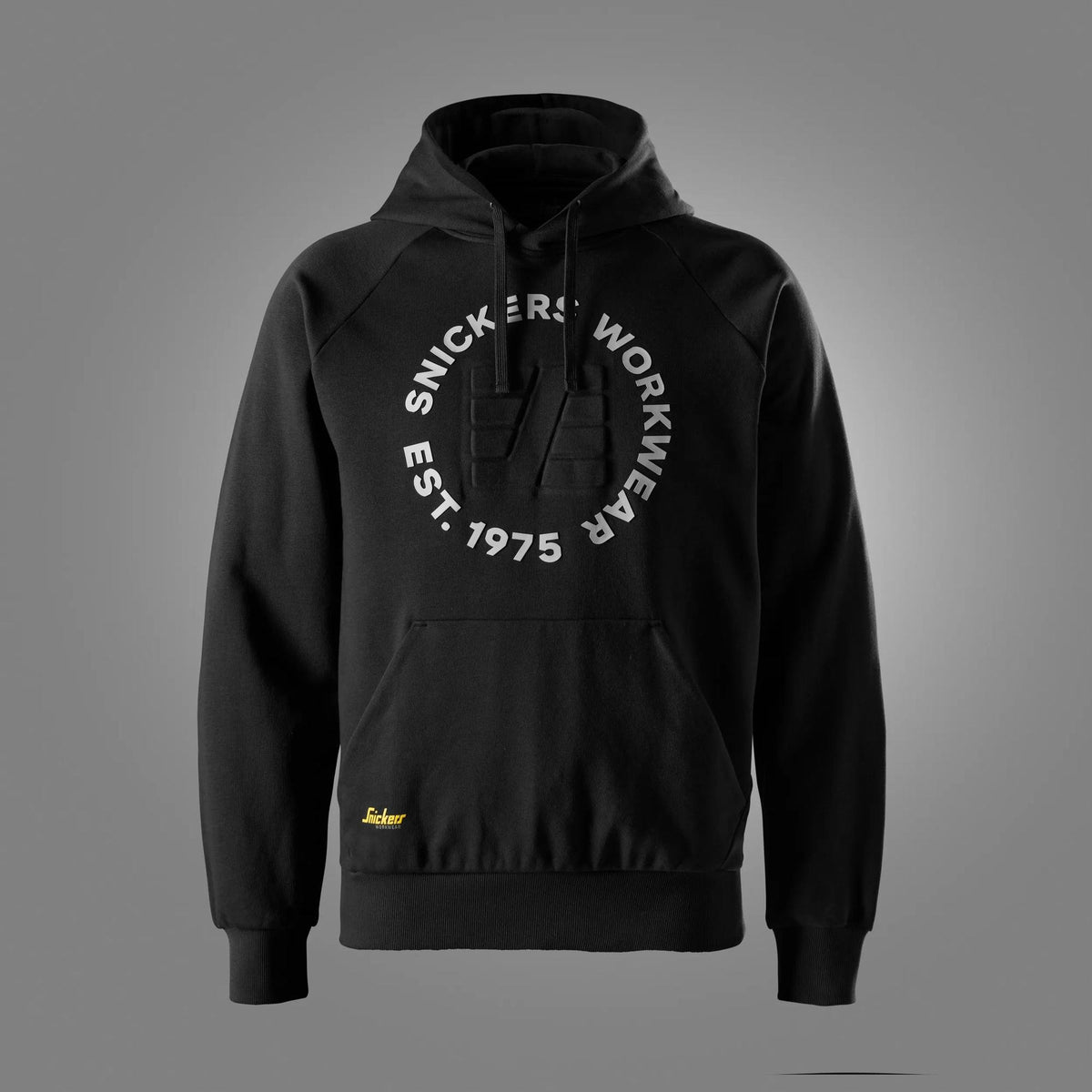Snickers Workwear Logo Terry Sweatshirt Hoodie in Black