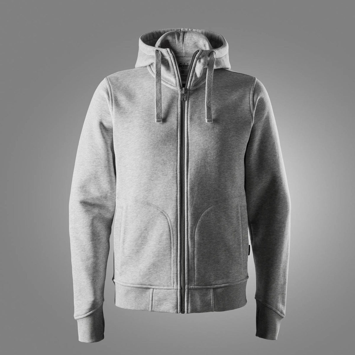 Snickers Workwear Heavy Sweatshirt Full Zip Hoodie in Grey Melange