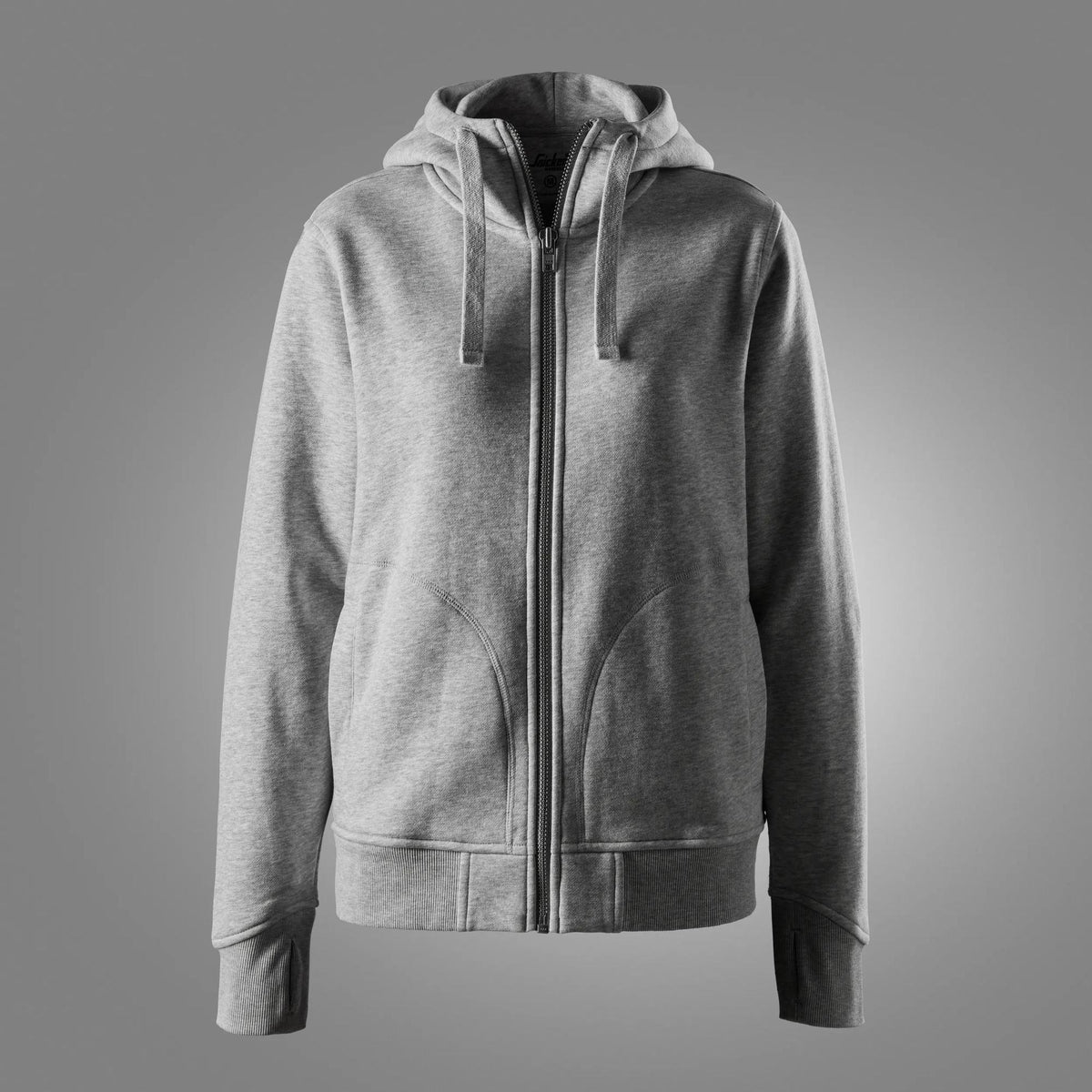 Snickers Workwear Women's Heavy Sweatshirt Full Zip Hoodie in Grey Melange