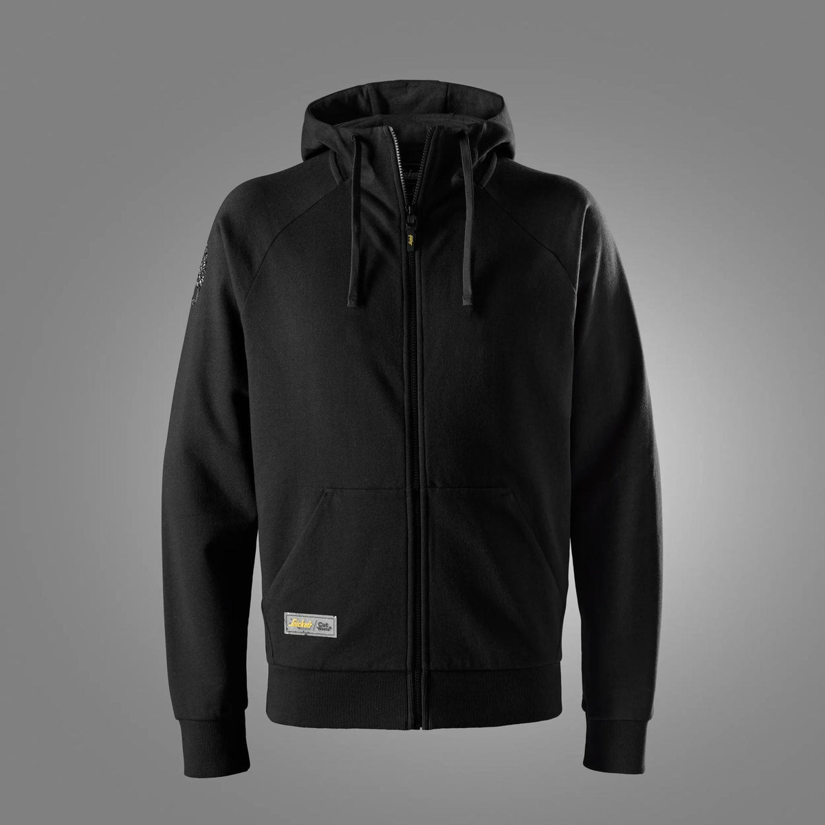 Snickers Workwear CutWaste™ Sweatshirt Full Zip Hoodie in Black