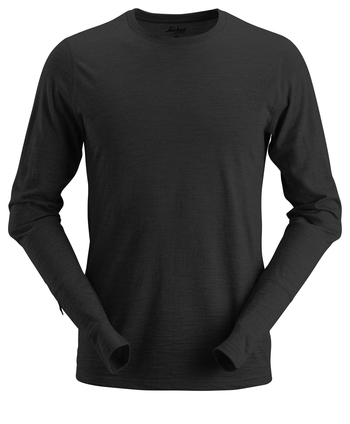 Snickers Workwear AllroundWork, Wool Long Sleeve T-Shirt in Black