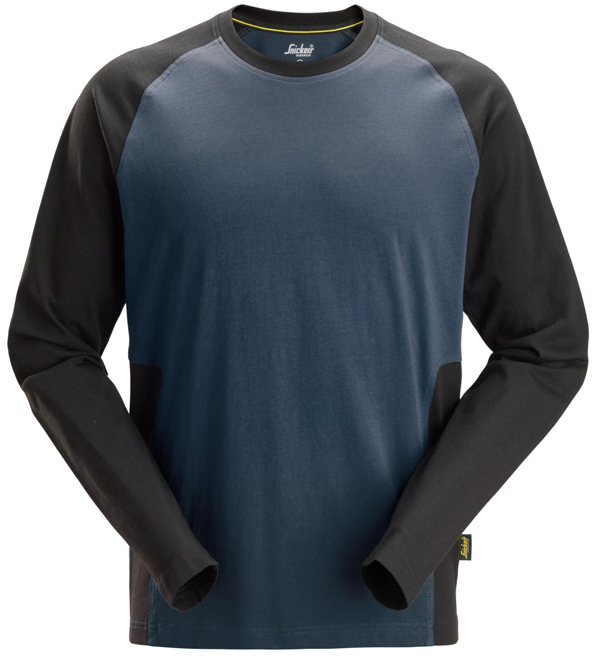 Snickers Workwear Two-Coloured Long Sleeve T-Shirt in Navy/Black