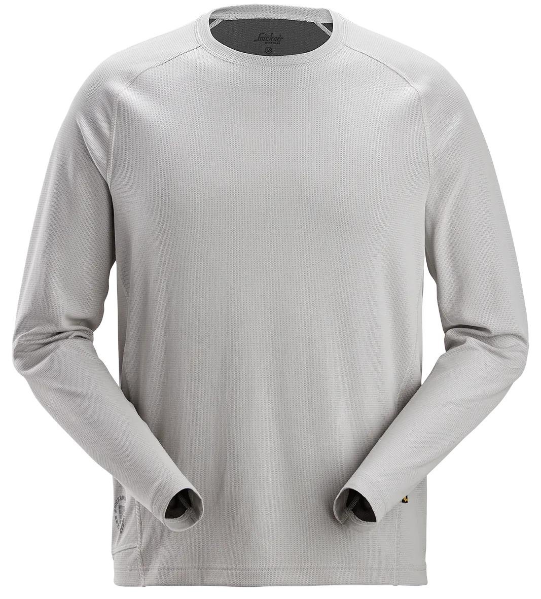 Snickers Workwear StayFresh Long Sleeve T-Shirt in Ice Grey