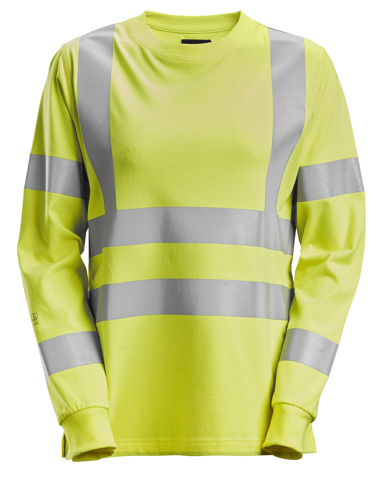 Snickers Workwear ProtecWork, Women's Long Sleeve T-shirt, High-Vis Class 3/2 in Hi-Vis Yellow