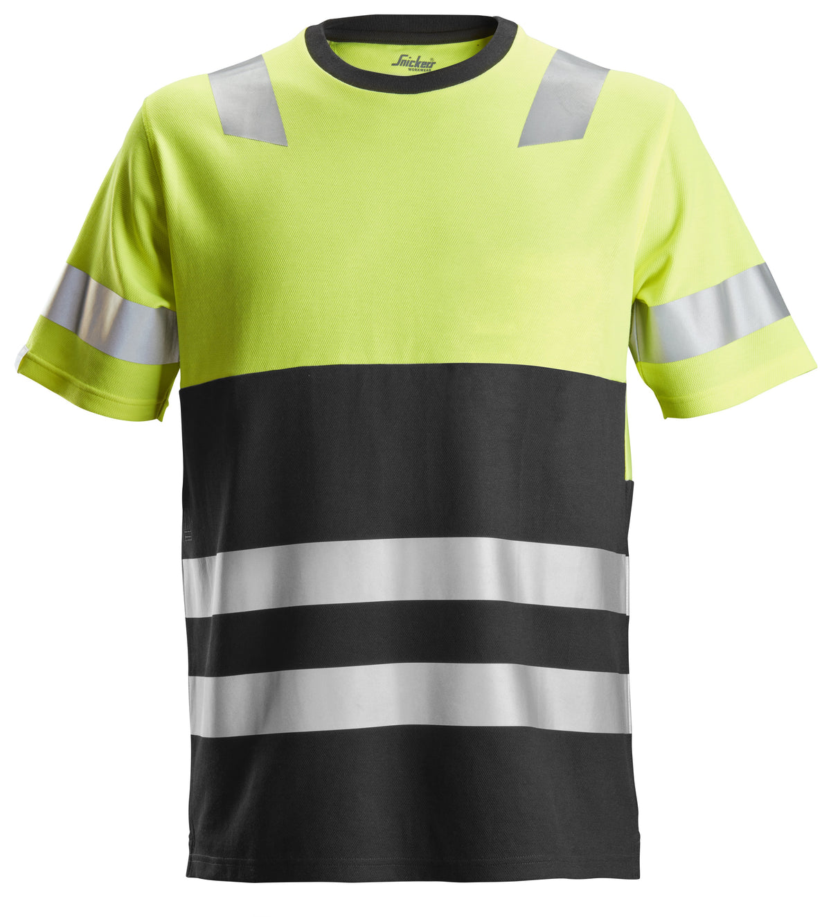 Snickers Workwear High-Vis Class 1, T-Shirt in Hi-Vis Yellow/Black