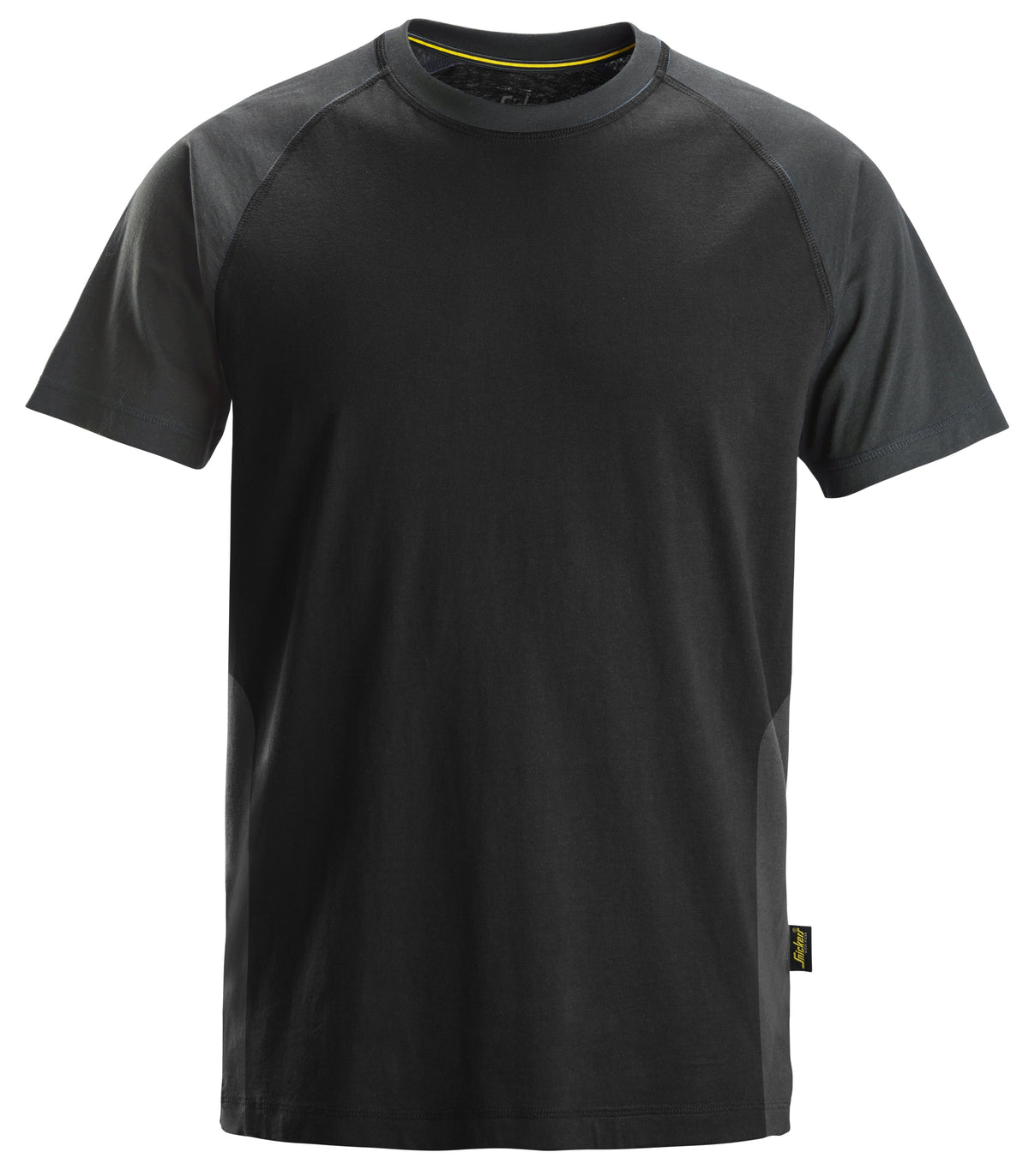 Snickers Workwear Two-Coloured T-Shirt in Black/Steel Grey
