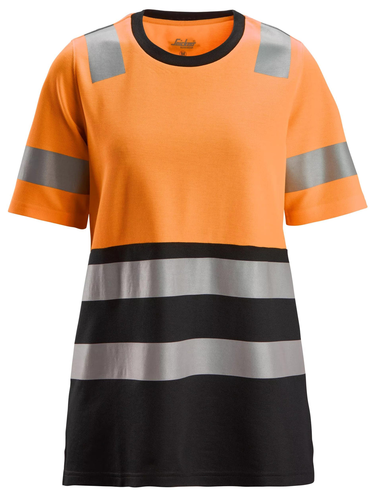 Snickers Workwear High-Vis Class 1, Women's T-Shirt in Hi-Vis Orange/Black