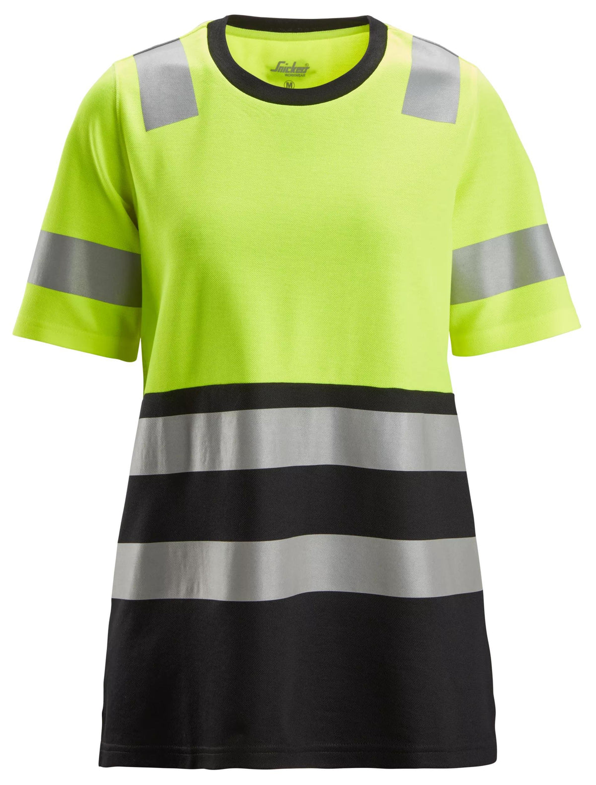 Snickers Workwear High-Vis Class 1, Women's T-Shirt in Hi-Vis Yellow/Black