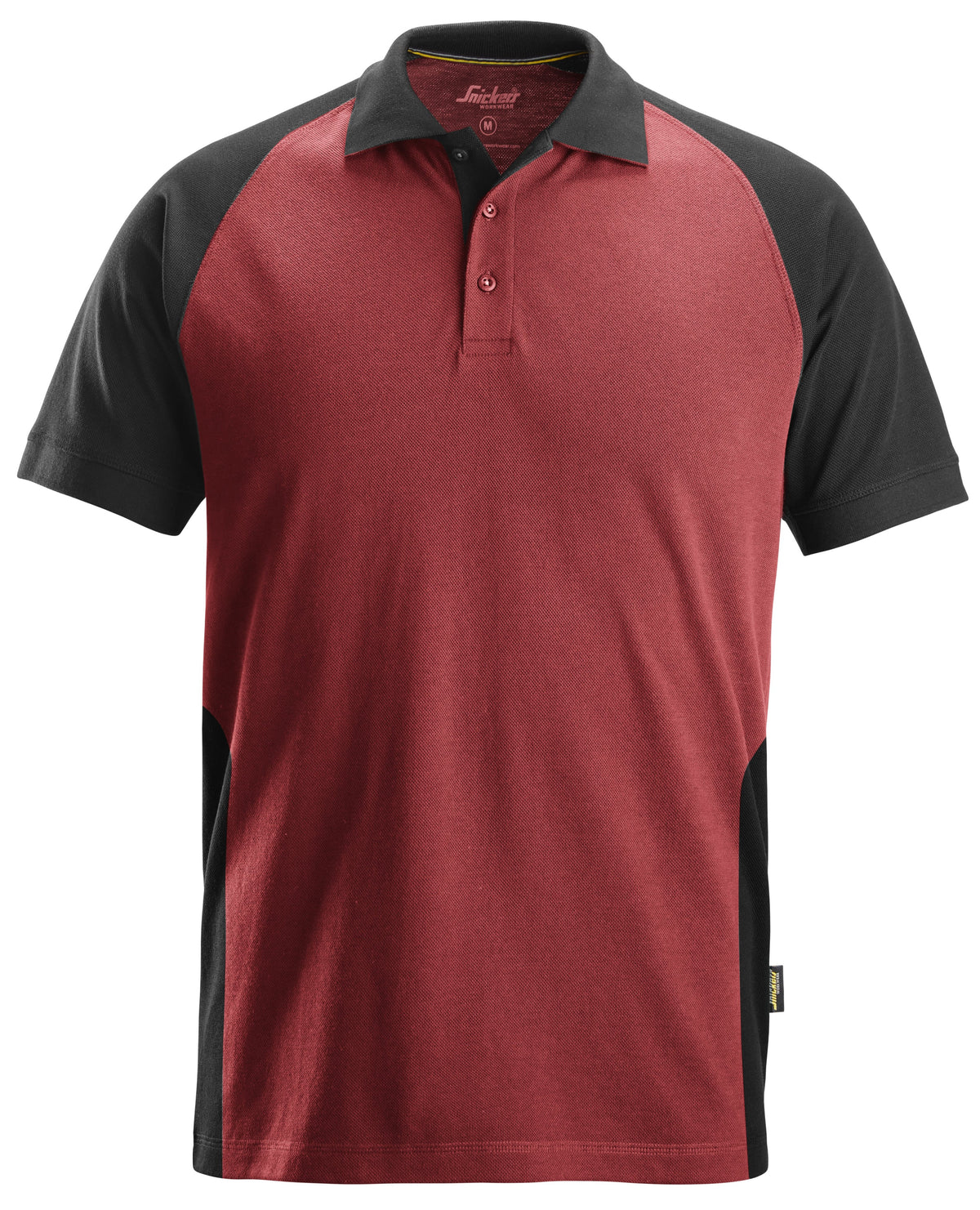 Snickers Workwear Two-Coloured Polo Shirt in Chili Red/Black