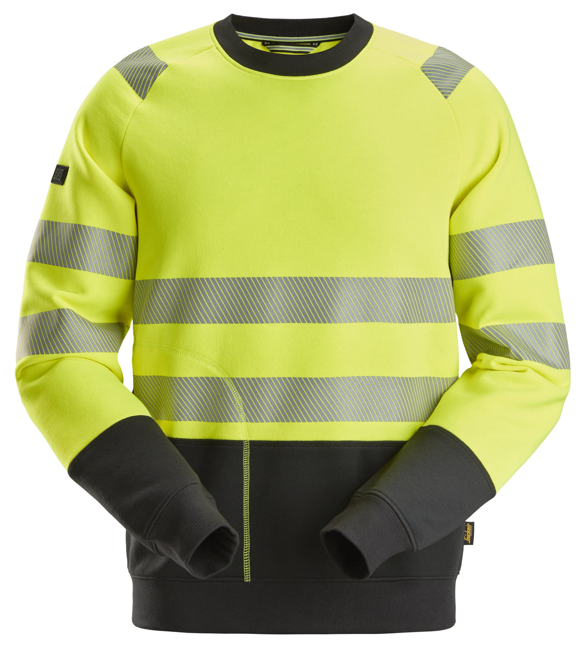 Snickers Workwear High-Vis Class 2, Sweatshirt in Hi-Vis Yellow/Black
