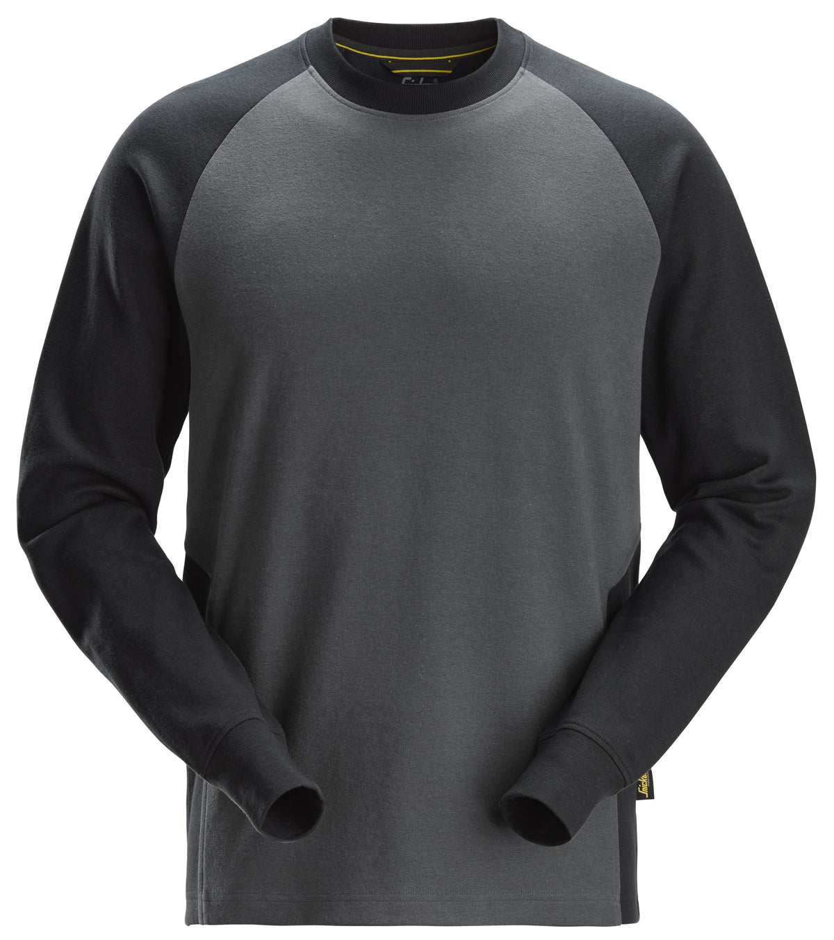 Snickers Workwear Two-Coloured Sweatshirt in Steel Grey/Black